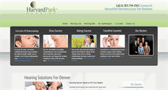 Desktop Screenshot of harvardparkhearing.com
