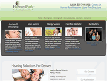 Tablet Screenshot of harvardparkhearing.com